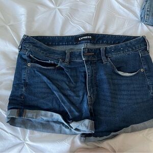 Silver Jeans Dark Blue Denim Shorts
